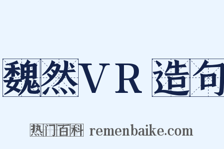 魏然VR造句是什么意思的图片